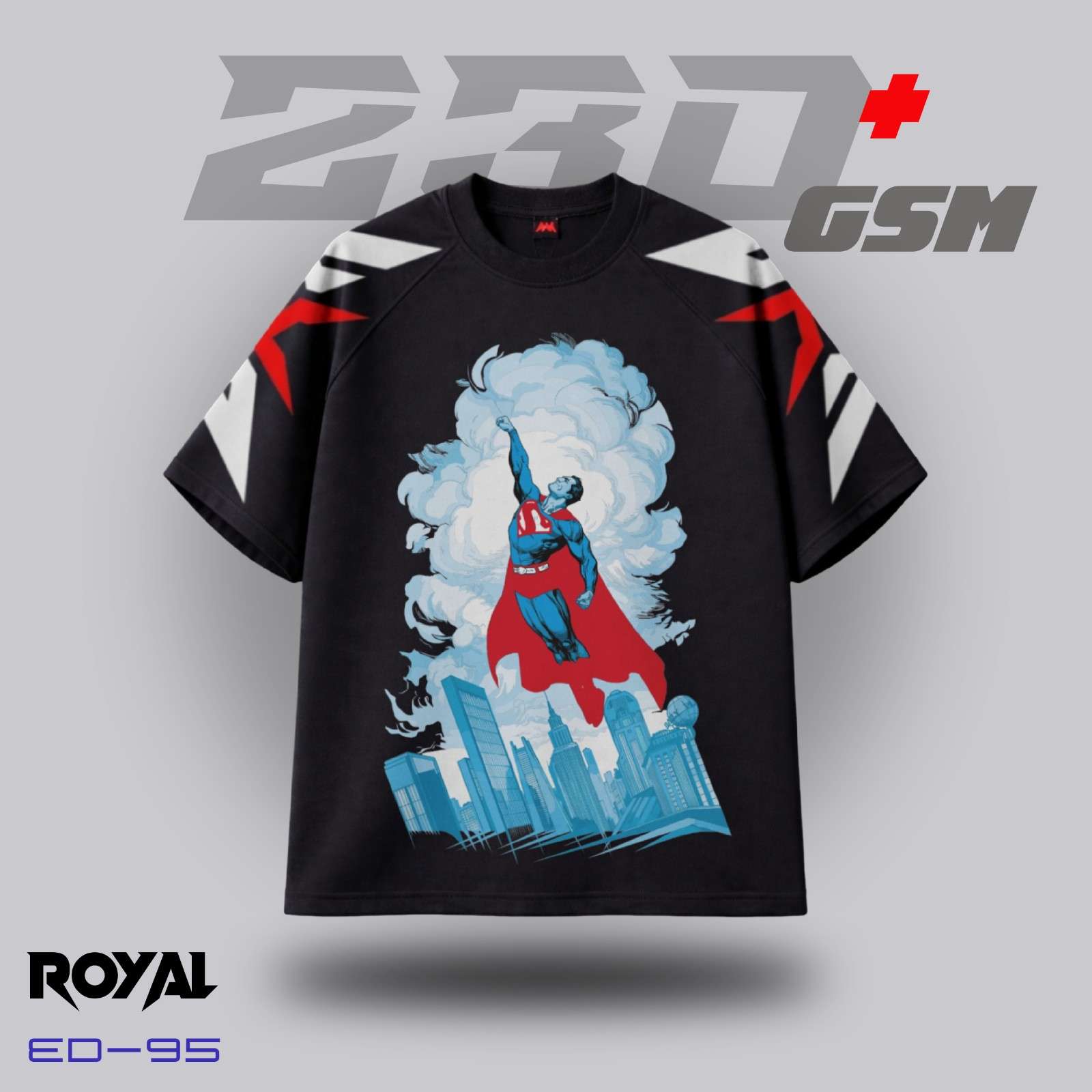 🦸‍♂️ Superman "Man of Steel" Iconic Oversized T-Shirt | ED-95