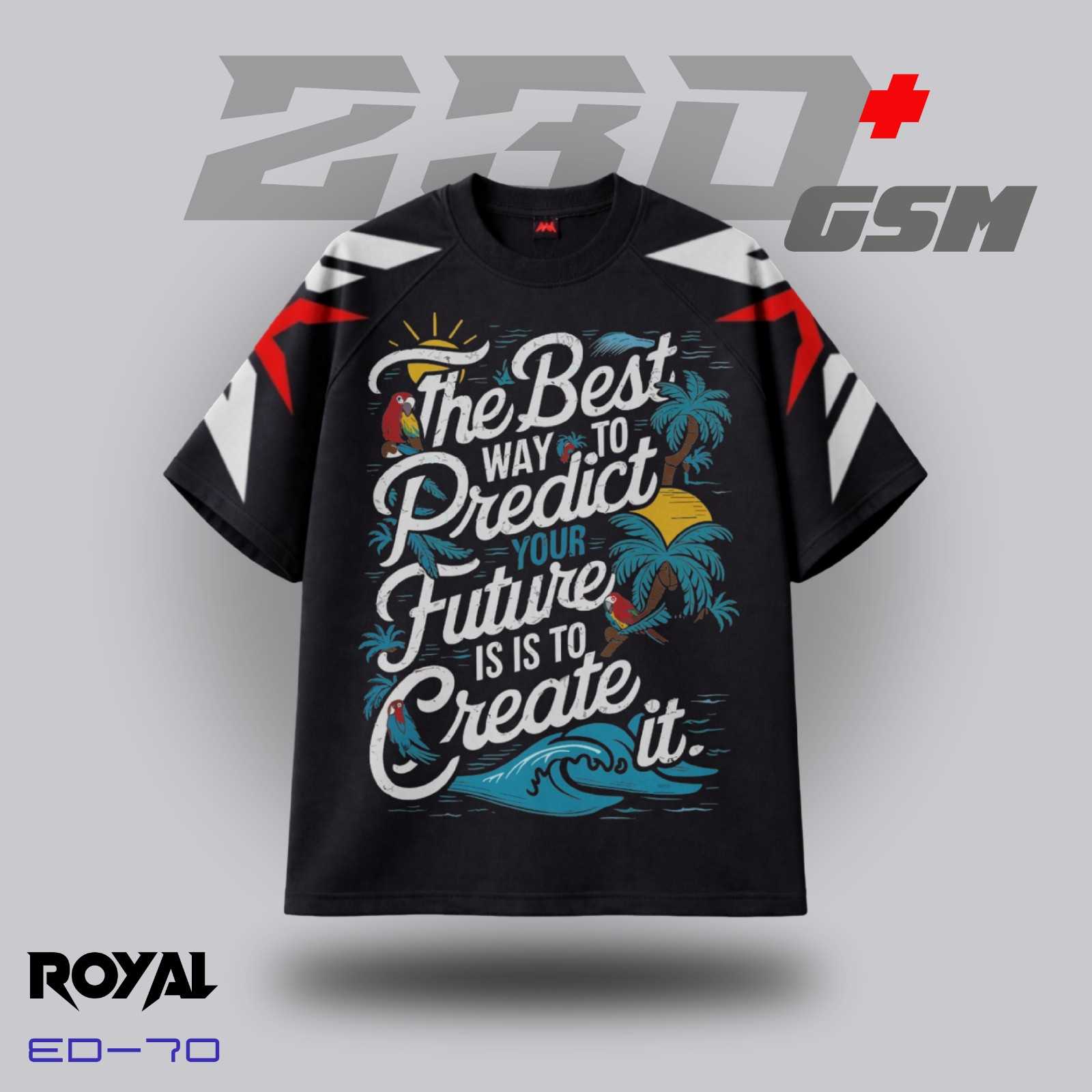 🏝️ "CREATE YOUR FUTURE" Iconic Oversized T-Shirt | ED-70